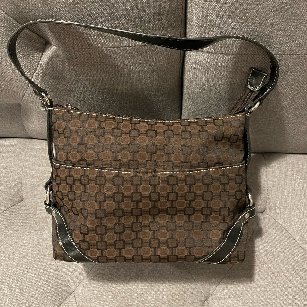 Nine West Brown Patterned Shoulder Bag